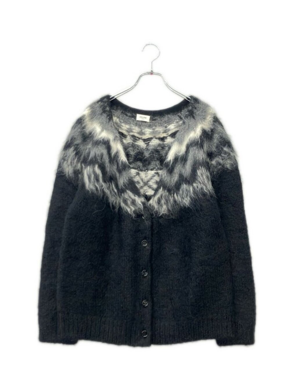Celine Alpaca Wool Fair Isle Knit Cardigan